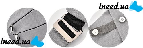 Тактическая нагрудная сумка мессенджер Cross Body однолямочная, Водонепроницаемая мужская барсетка через плечо, Сумка Кросс боди, Серая