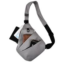 Тактическая нагрудная сумка мессенджер Cross Body однолямочная, Водонепроницаемая мужская барсетка через плечо, Сумка Кросс боди, Серая