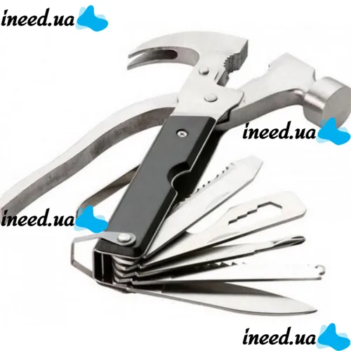 Universal Folding Wrench Multitool Hammer Swiss Knife Bell Howell Tac Tool 18 in 1 Pliers, Screwdriver Stainless Steel Saw with Case