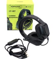 Cyberpunk CP-007 Gaming Wired Headphones with Backlight and Microphone Gaming Full-size Headphones with Headset for PC and Laptop 96491 Black