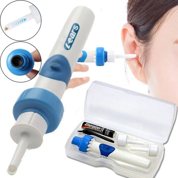 Vacuum Cleaner for Cleaning Ears With-ears Painless Cordless Electric DEOcross I-ears Earwax Remover on a battery with a case