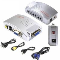 Universal VGA-RCA AV + S-Video TV Converter from VGA to RCA Tulips for connecting from PC to TV.