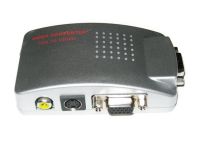 Universal VGA-RCA AV + S-Video TV Converter from VGA to RCA Tulips for connecting from PC to TV.