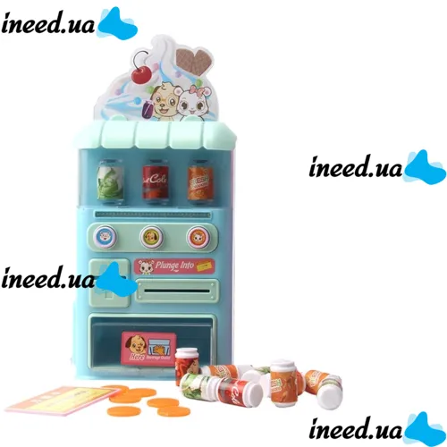 Children's Toy Vending Machine with Drinks Vending Machine Drink Voice 8288, Toy Store Play Set with Lighting Effects