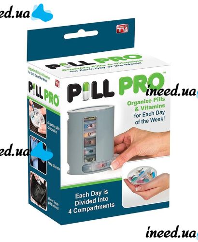 Organizer for tablets for 7 days Pill Pro pillbox, container for tablets for a week