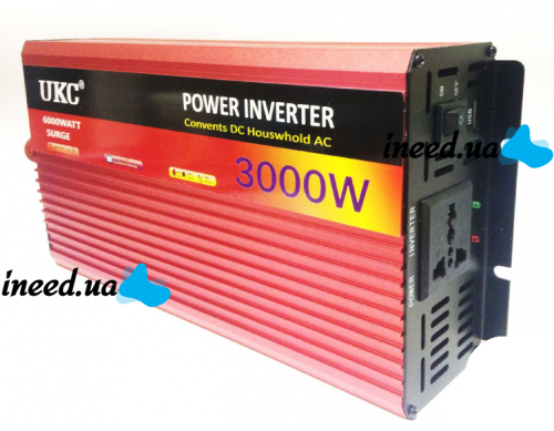 Автомобільний перетворювач напруги UKC BR-3000M 24V-220V 3000W авто інвертор з функцією плавного пуску