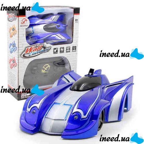 Anti-gravity car Wall Climber CAR P802 Blue rides on walls and ceiling