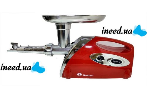 Electric Meat Grinder with Juicer Domotec MS-2019 2400W Red, Red