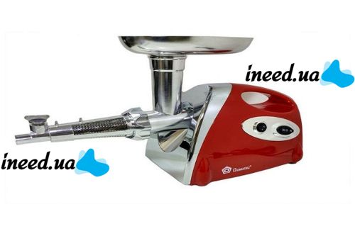 Electric Meat Grinder with Juicer Domotec MS-2019 2400W Red, Red