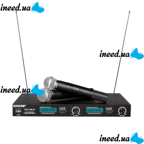 Радіосистема SHURE UHF LX 88 III, 2 бездротових мікрофона в кейсі