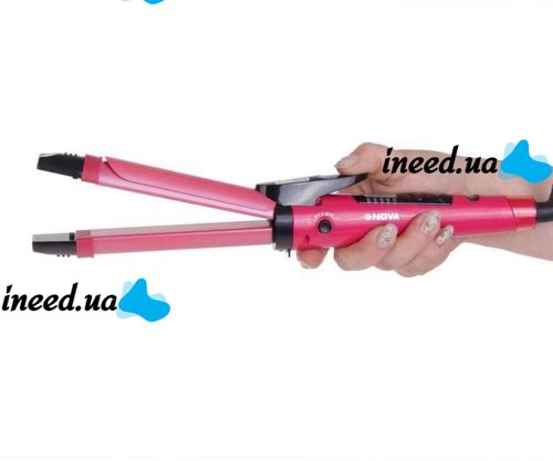 Curling iron 2 in 1 Domotec MS-4982 curling iron hair tongs