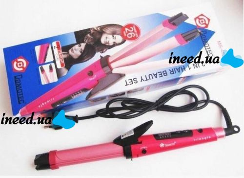 Curling iron 2 in 1 Domotec MS-4982 curling iron hair tongs