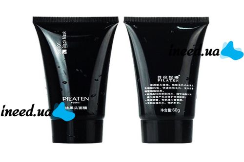 Black mask Pilaten Black Mask in a tube, cleansing face mask - film from black dots