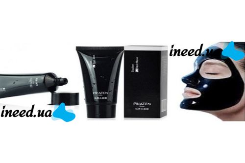 Black mask Pilaten Black Mask in a tube, cleansing face mask - film from black dots