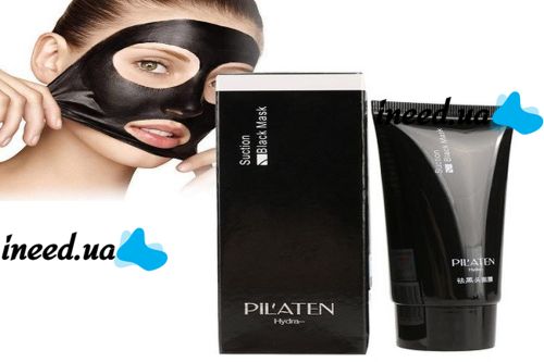 Black mask Pilaten Black Mask in a tube, cleansing face mask - film from black dots
