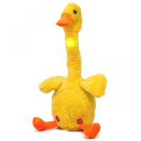 Interactive Plush Toy with Backlight Dancing Goose Ditto Dancing Duck, Children's Soft Musical Toy Dancing Duck for Child