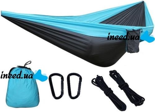 Travel hammock 270x140 cm Summer nylon single hammock with pocket