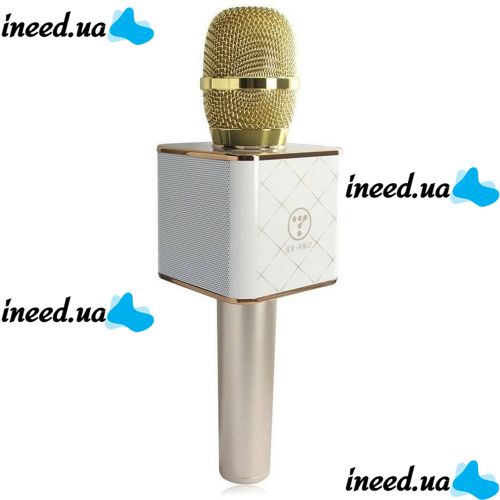 Бездротовий мікрофон караоке bluetooth Q7 Gold Золотий