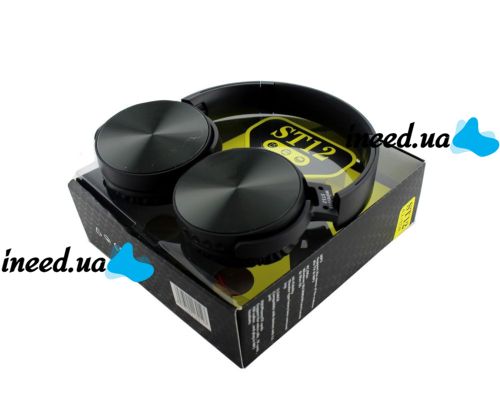 Бездротові Bluetooth навушники ST12 microSD Black