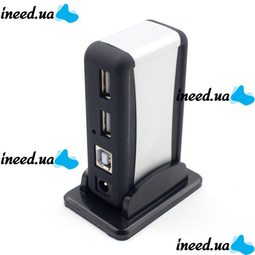 Вертикальний USB хаб HUB 2.0 Tomtop на 7 портів розгалужувач подовжувач від мережі