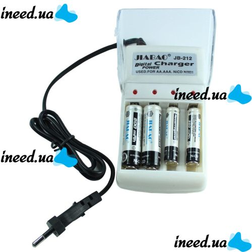 Charger with AAA Batteries Jiabao Digital Charger JB-212 AA/AAA