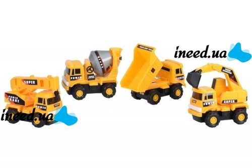 Induction tractor with crane Inductive Truck 777-002 rides along the line