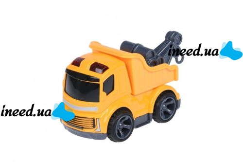 Induction tractor with crane Inductive Truck 777-002 rides along the line