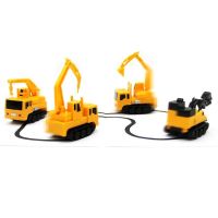 Induction tractor with crane Inductive Truck 777-002 rides along the line