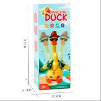Interactive Plush Toy with Backlight Dancing Goose Ditto Dancing Duck, Children's Soft Musical Toy Dancing Duck for Child