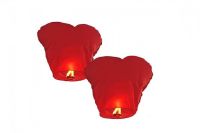 Flying Celestial Chinese Lanterns 10pcs Hearts and Domes