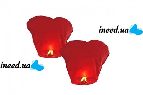 Flying Celestial Chinese Lanterns 10pcs Hearts and Domes