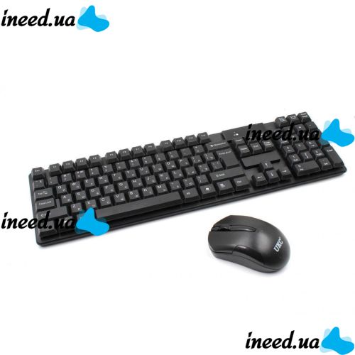 Комплект бездротова клавіатура і миша TJ-808 2.4 G Black