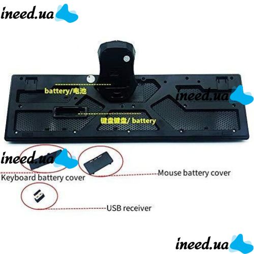 Комплект бездротова клавіатура і миша TJ-808 2.4 G Black