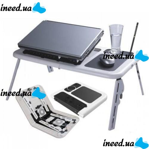 Підставка столик для ноутбука E-Table LD 09 2ма USB кулерами, Етейбл, е тейбл