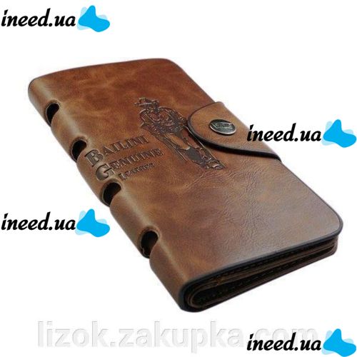 Чоловічий портмоне Bailini Texas Long Style COK 10 Brown Коричневий