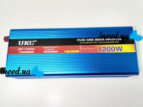 Преобразователь с чистой синусоидой AC/DC 12v 1200W авто инвертор