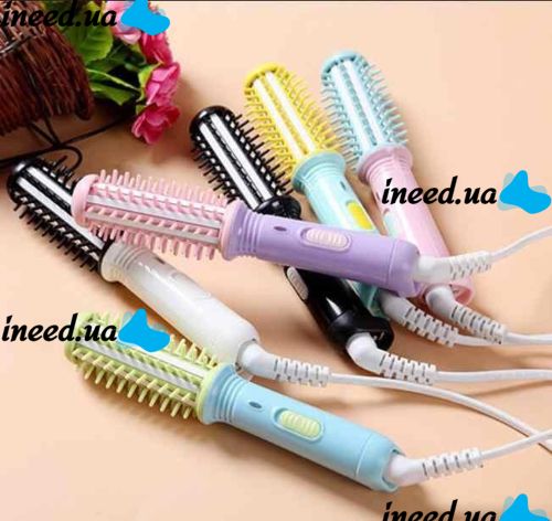 Mini iron - Comb hair curly mini for curling and straightening hair in a plastic case