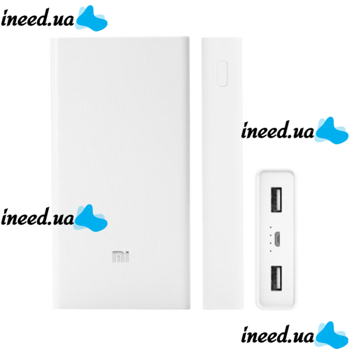 Універсальна батарея Xiaomi Mi Power Bank 20000mAh MI M6 White, зовнішній акумулятор