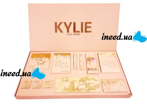 Large Gift Set of cosmetics Kylie Jenner Gold 12 in 1 Gold