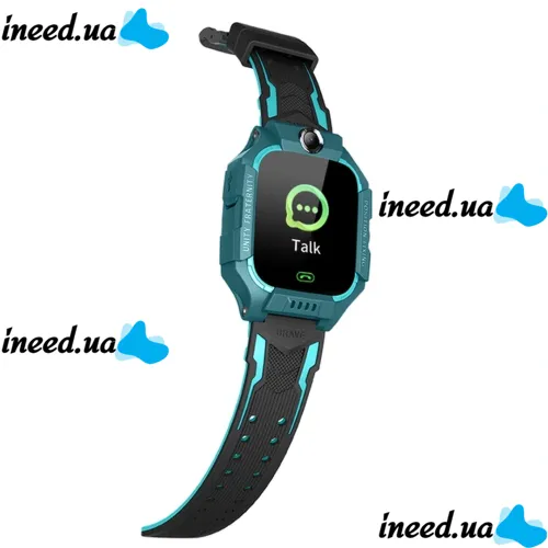 Wrist Smart Children's Smart Watch Smart Watch X17 400 mAh with SIM Card, GPS Video Call and Flashlight Waterproof IP67 for Children Green