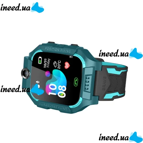 Wrist Smart Children's Smart Watch Smart Watch X17 400 mAh with SIM Card, GPS Video Call and Flashlight Waterproof IP67 for Children Green
