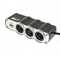 Tee Splitter in Cigarette Lighter Auto Adapter USB WF-0120