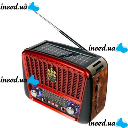 Portable Radio Receiver - MP3 Speaker Golon RX-456S Solar with Solar Panel