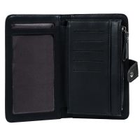 Жіночий гаманець клатч Baellerry Miracle JC224 Black з відділенням для телефону на кнопці, жіноче портмоне на 17 відділень для купюр і монет Чорний
