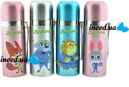 Дитячий термос Zootopia YG - 1 350 мл персонажі з мультфільму Зверополіс