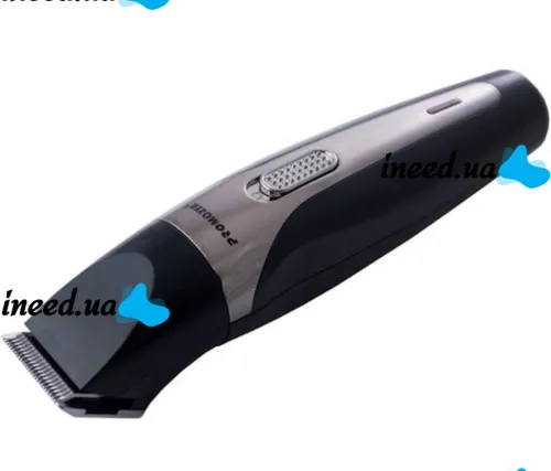 Бездротова машинка ProMozer MZ-2028 6 насадок для стрижки волосся бороди, носа і вух, Акумуляторний тример Мозер MZ2028 з насадками і підставкою
