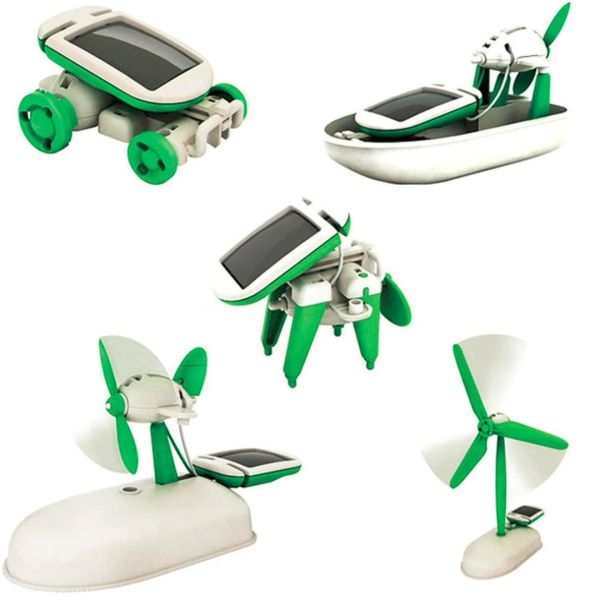 Educational designer robot 6 in 1 on a solar battery