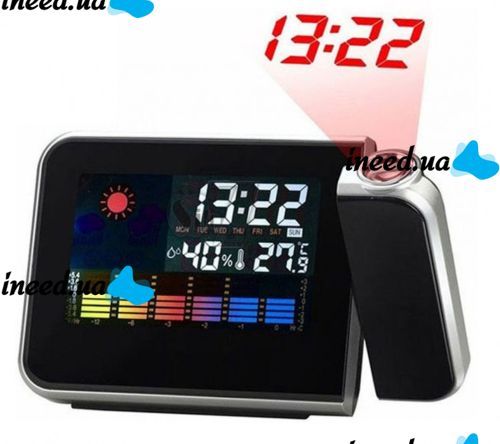 Настольные часы с проектором времени Kronos DS-8190 метеостанция  Color Screen Calendar