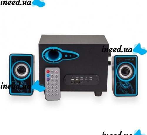 USB Speakers for PC Computer Speakers 2.1 MP3 Bluetooth Cyber AN-2533 Blue,Red