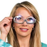 Illuminated Makeup Glasses EZ makeup 3X Magnification glasses